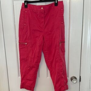 Chico's Hot Pink Capris size‎ 8 EUC
